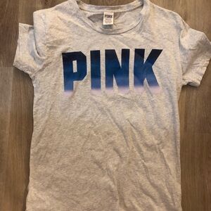 PINK Victoria Secret Short Sleeve Blue Ombre Small